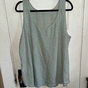 Lane Bryant Sea Blue Relaxed 100% Cotton Tank Top Size  22/24